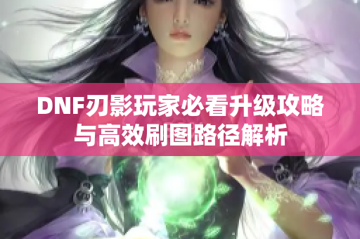 DNF刃影玩家必看升级攻略与高效刷图路径解析