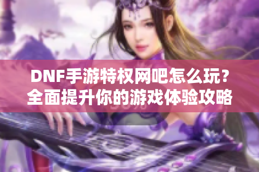 DNF手游特权网吧怎么玩？全面提升你的游戏体验攻略解析