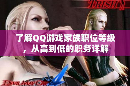 了解QQ游戏家族职位等级，从高到低的职务详解