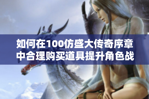 如何在100仿盛大传奇序章中合理购买道具提升角色战力