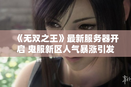 《无双之王》最新服务器开启 鬼服新区人气暴涨引发热潮