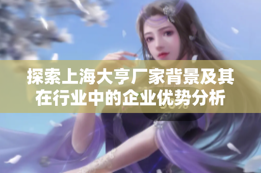 探索上海大亨厂家背景及其在行业中的企业优势分析