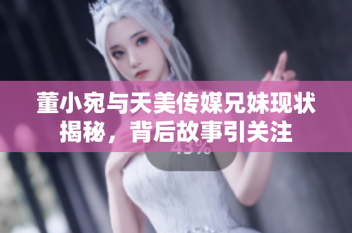 董小宛与天美传媒兄妹现状揭秘，背后故事引关注