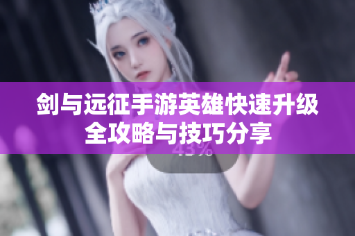 剑与远征手游英雄快速升级全攻略与技巧分享