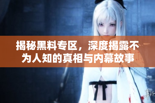 揭秘黑料专区，深度揭露不为人知的真相与内幕故事
