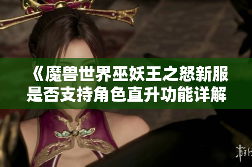 《魔兽世界巫妖王之怒新服是否支持角色直升功能详解》