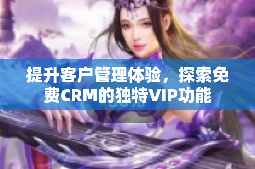 提升客户管理体验，探索免费CRM的独特VIP功能