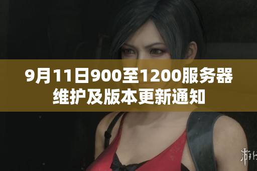 9月11日900至1200服务器维护及版本更新通知