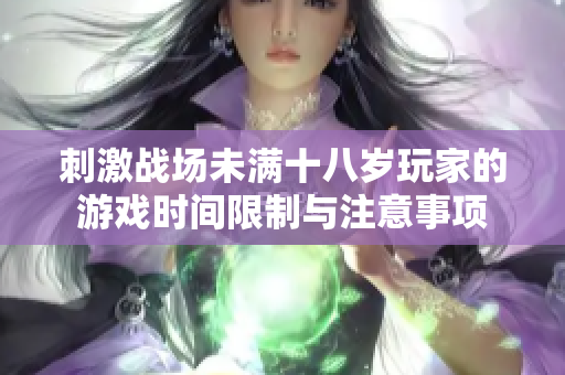 刺激战场未满十八岁玩家的游戏时间限制与注意事项