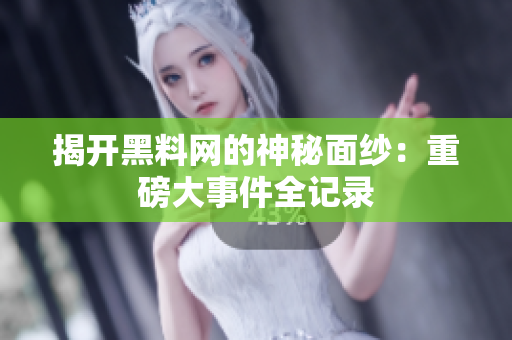 揭开黑料网的神秘面纱：重磅大事件全记录