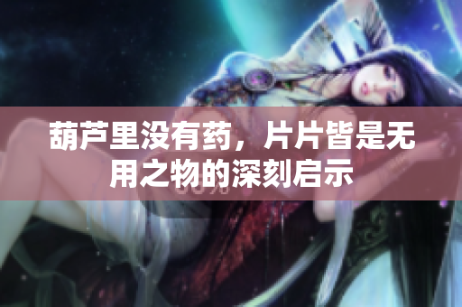 葫芦里没有药，片片皆是无用之物的深刻启示