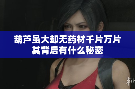 葫芦虽大却无药材千片万片其背后有什么秘密