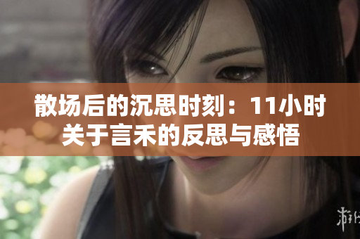 散场后的沉思时刻：11小时关于言禾的反思与感悟