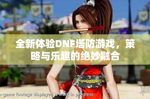 全新体验DNF塔防游戏，策略与乐趣的绝妙融合
