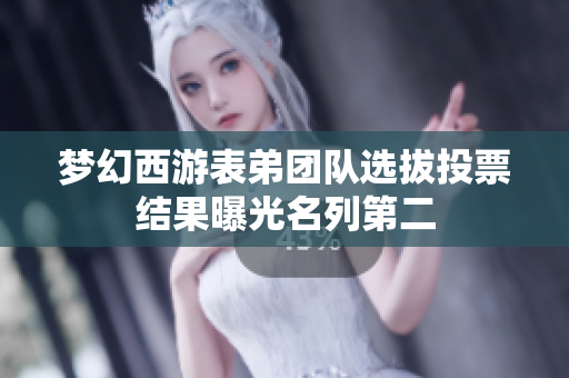 梦幻西游表弟团队选拔投票结果曝光名列第二