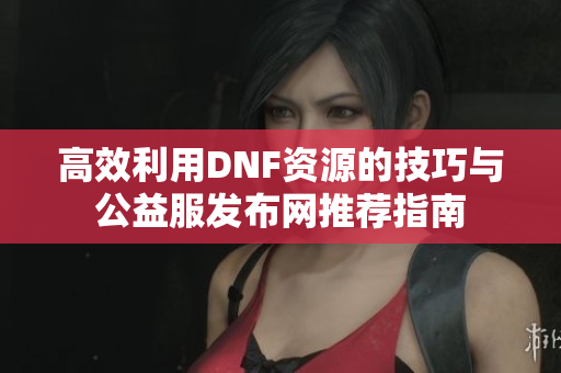 高效利用DNF资源的技巧与公益服发布网推荐指南