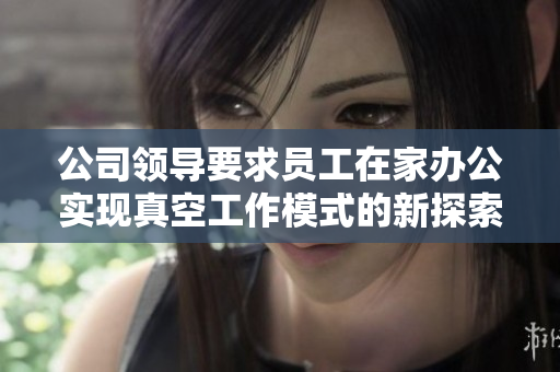 公司领导要求员工在家办公实现真空工作模式的新探索