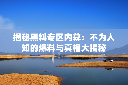 揭秘黑料专区内幕：不为人知的爆料与真相大揭秘