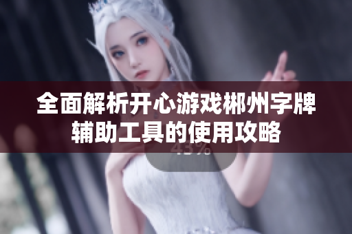 全面解析开心游戏郴州字牌辅助工具的使用攻略