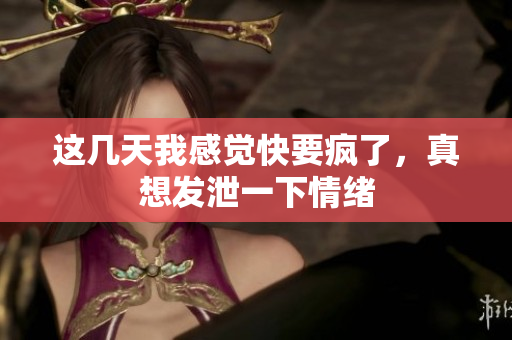 这几天我感觉快要疯了，真想发泄一下情绪