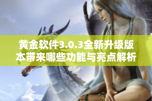 黄金软件3.0.3全新升级版本带来哪些功能与亮点解析