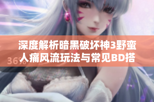 深度解析暗黑破坏神3野蛮人痛风流玩法与常见BD搭配攻略