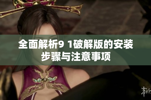 全面解析9 1破解版的安装步骤与注意事项