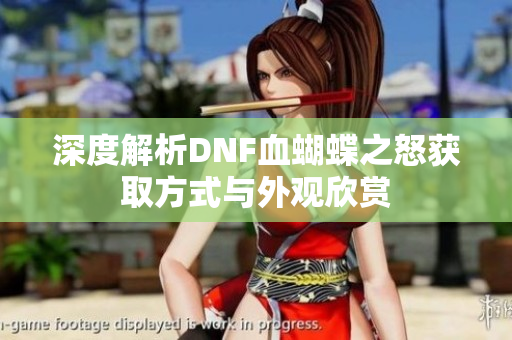 深度解析DNF血蝴蝶之怒获取方式与外观欣赏
