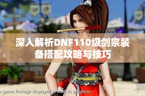 深入解析DNF110级剑宗装备搭配攻略与技巧
