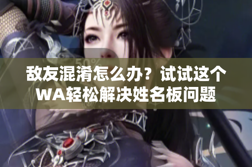 敌友混淆怎么办？试试这个WA轻松解决姓名板问题