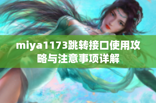 miya1173跳转接口使用攻略与注意事项详解