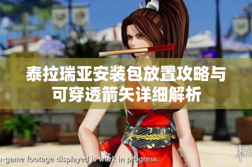 泰拉瑞亚安装包放置攻略与可穿透箭矢详细解析