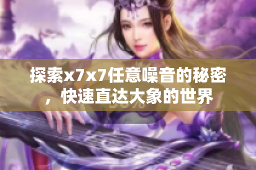 探索x7x7任意噪音的秘密，快速直达大象的世界