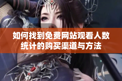 如何找到免费网站观看人数统计的购买渠道与方法