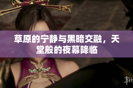 草原的宁静与黑暗交融，天堂般的夜幕降临