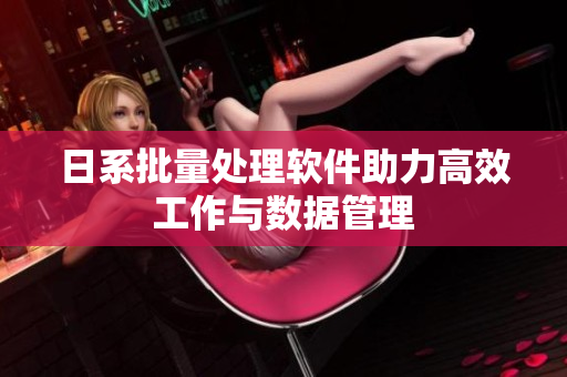 日系批量处理软件助力高效工作与数据管理