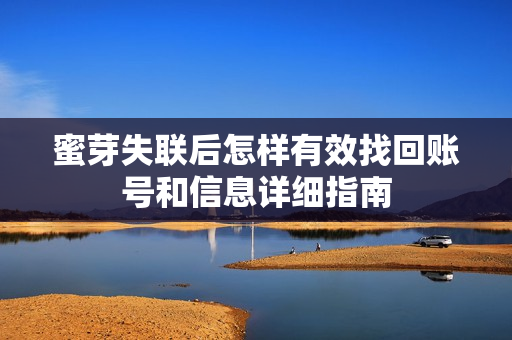 蜜芽失联后怎样有效找回账号和信息详细指南